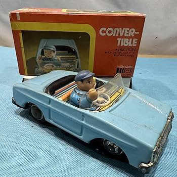 Amazon.co.jp: レトロ品 ブリキ おもちゃ 水色のオープンカー